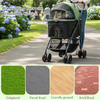 3 in 1 Dog Strollers 4 Wheels Folding Pet Stroller with Detachable Carrier Multifunction Portable Dogs Travel Carriers for Medi