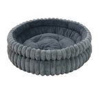 Round Velvet Pet Nest Bed with Removable Cover (Winter Warm)