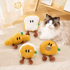 Catnip Baking Design Cat Chew Toy — Washable Soft Teddy Fleece Scratch-Resistant Toy for Cats