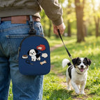 Portable Dog Training Snack Bag Waterproof Cartoon Pattern Dog Treat Pouch Leak-proof Large Capacity Food Dispenser Bag