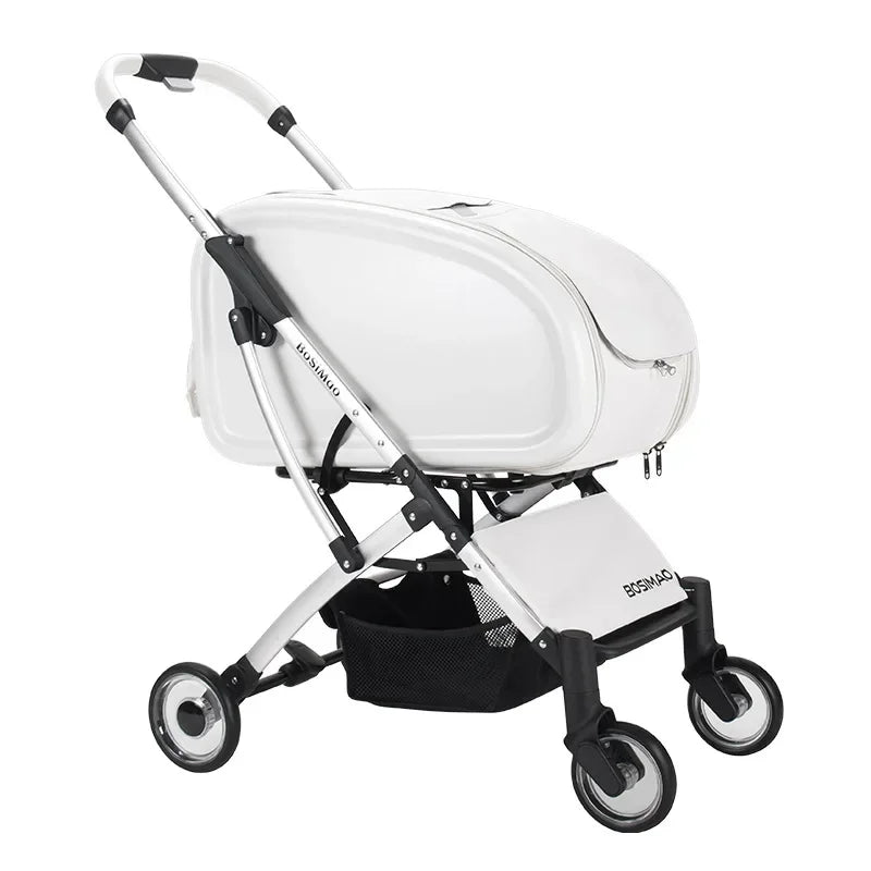 2026 Transparent Pet Stroller for Small Medium Dogs, Lightweight Foldable Detachable Dog Walking Cart, Portable Outdoor Carrier