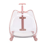 Pet Trolley Case, Fully Transparent Cat Case, Breathable Space Cabin Cat Bag, Outdoor Bag, Portable Small Dog Bag