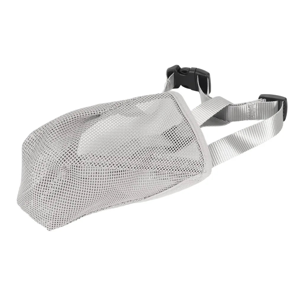 Air Mesh Dog Mouth Cover Adjustable Strap Soft Flexible Dog Anti Bite Guard Lightweight Multi-size Air Flow Dog Muzzle