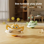Little Bee Tumbler Turntable Cat Teaser Toy — Self-Righting Interactive Spinning Artifact