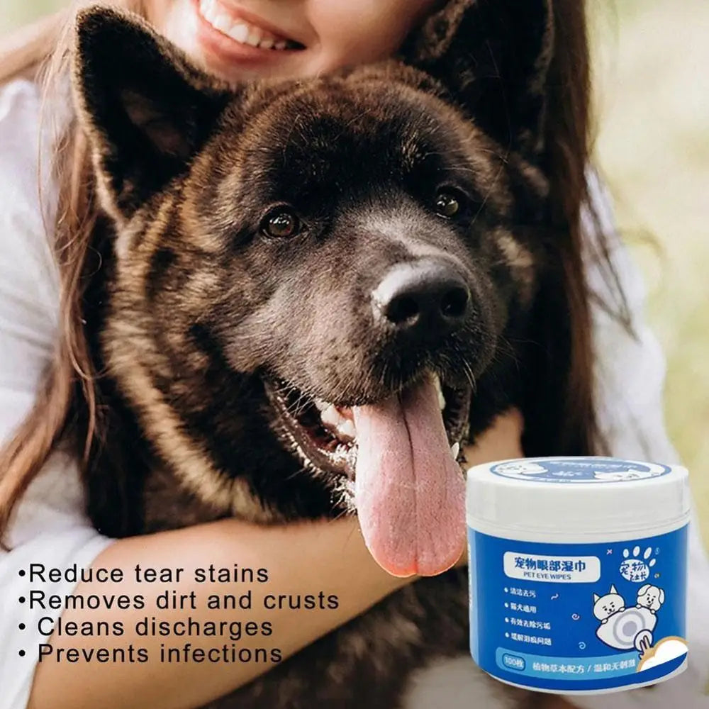 100Pcs Pet Eye Wipes Cats And Dogs Tearmark Wet Wipes Dog Cat Eyes Ears Cleaning Paper Towels Cats And Dogs Universal