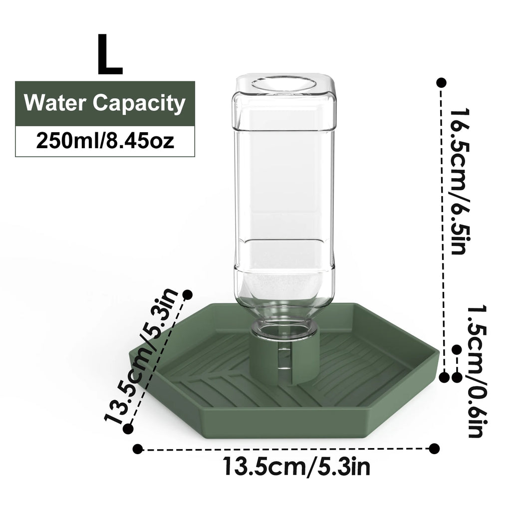 Reptile Water Dispenser-Bearded Dragon Water Bowl - Small Water Dish for Tortoise - Bowls for Reptiles & Amphibians (S)