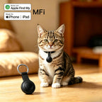MFi Certified Apple Find My Pet Anti-Loss Tracker - AirTag Compatible Bluetooth & GPS Key Finder (iOS)