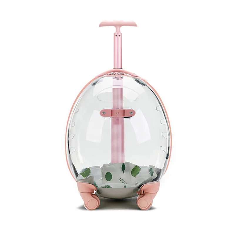 2026 Transparent Pet Luggage Large Capacity Handheld Pet Carrier Bag Portable Travel Cart for Cats Dogs