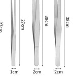 Stainless Steel Reptile Feeding Tongs With Rubber Tips Aquarium Aquarium Straight And Curved Tweezers Pet Feeding Accessories