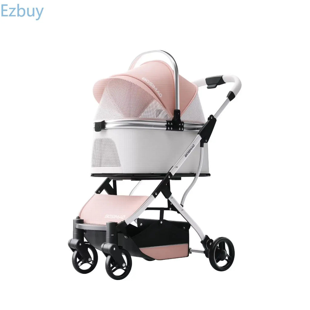 High appearance Pet Stroller Detachable Multifunctional Pet Carrier  Lightweight and Foldable  Portable Pet Stroller Dogs Buggy