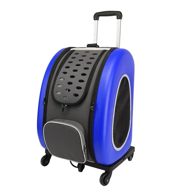 2026 Breathable Pet Suitcase & Cat Backpack, Foldable Portable Outdoor Pet Bag, Multi-Functional Carrying Dog Carrier
