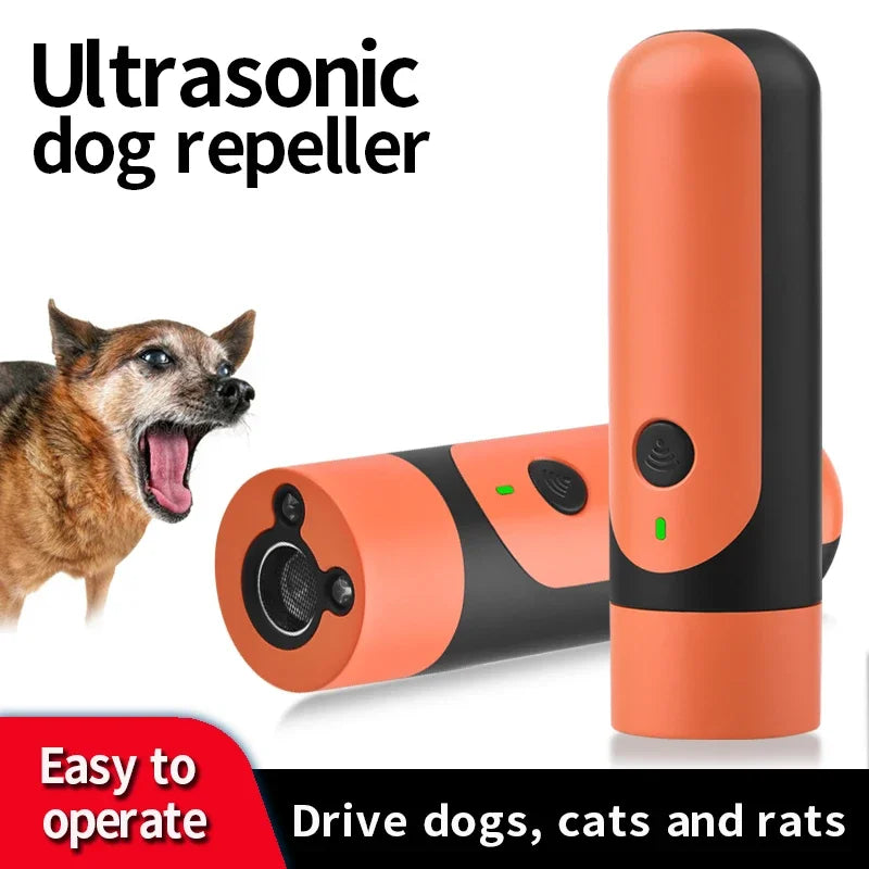 Mini High-Power Ultrasonic Dog Repeller & Anti-Bark Training Device - Long-Distance Outdoor Self-Defense Tool