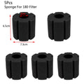 Black Bio Sponge Aquarium Filter (Air Pump Driven, Corner Skimmer, Biochemical Media)