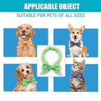2Pcs Cute Print Pet Cooling Ice Scarf Breathable Towel Fast Cooling Pet Cool Neck Ring Reusable Adjustable Dog Cooling Collar