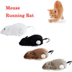 Plush Running Rat Mouse Cat Toy — Interactive Chase Toy for Cats & Dogs