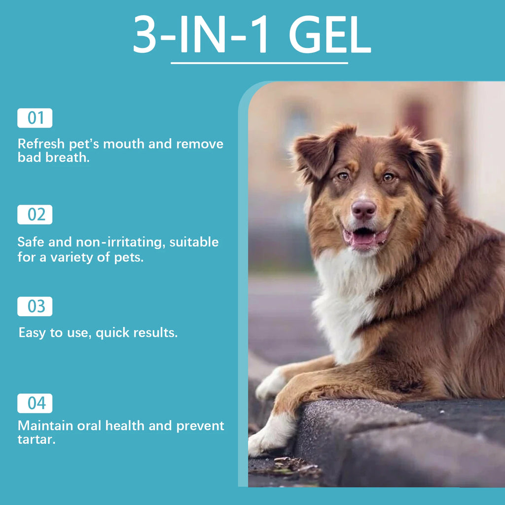 Reduces Oral Discomfort Pet Oral Cleaning Gel Prevents Oral Problems Removes Tartar Cleans Pet Teeth Freshens Breath Toothpaste