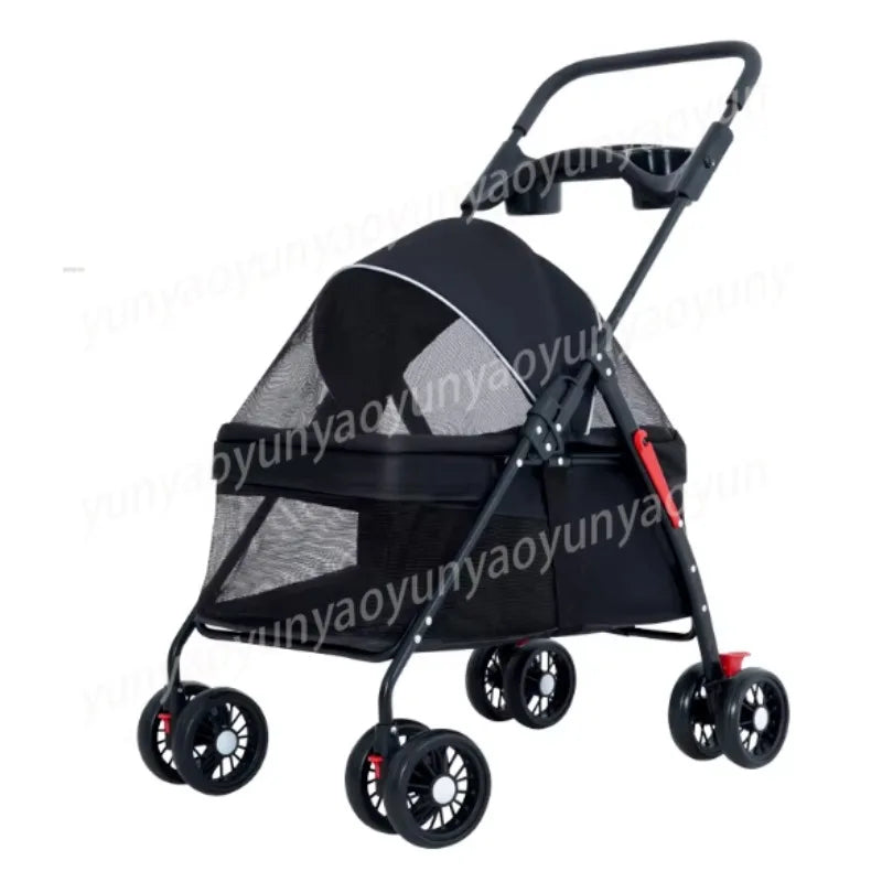 Pet Cat and Dog Cart Trolley Out Small Pet Cart Dog Cart Light and Foldable