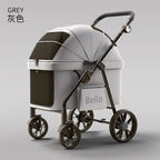STLFBello New Design Foldable Pet Stroller for Large Dogs 4 Wheels Premium Travel Carrier