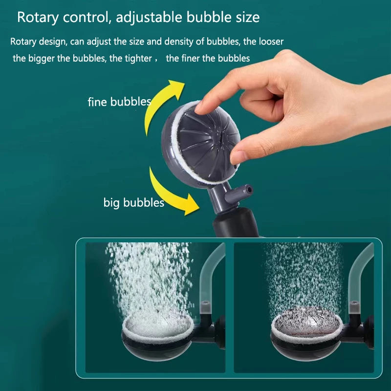 Plastic Aquarium Air Stone Aerator (1–2pcs, Pond & Fish Tank, Oxygen Bubbler)