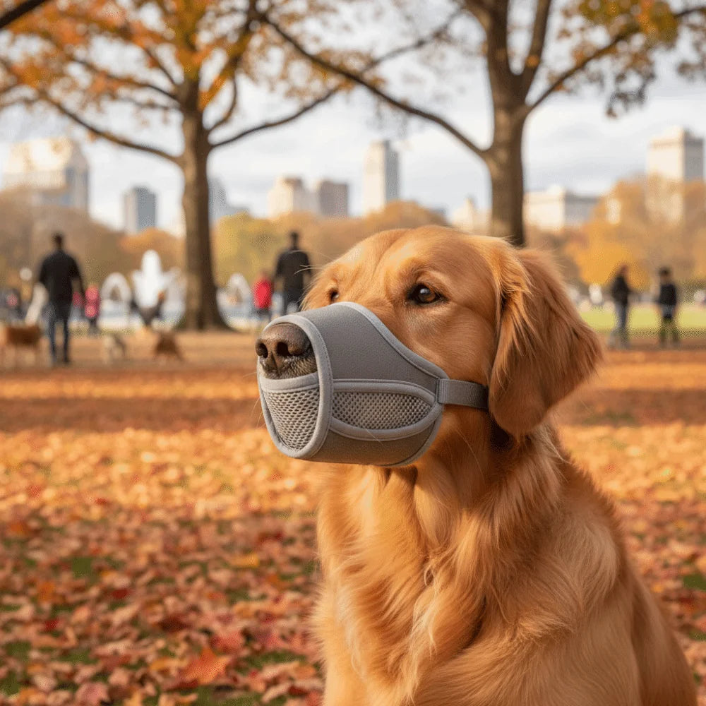Breathable Dog Mesh Muzzle Prevent Barking Adjustable Strap Anti Licking Mouth Cover Anti Biting Dog Muzzle Buckle Outdoor Use