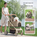 Cat Trolley Cat Stroller Outdoor Pet Stroller Dog Pet Carriers & Travel Products Pet Stroller Double