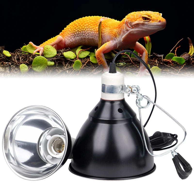 300W E27 Reptile Lamp Set Illumination 100-240V UVB Heating Lamp Bracket Pet Light Bulb Bracket Lampshade Emission Lamps Reptile
