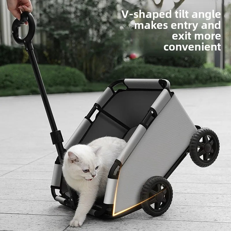 Small Pet Stroller Lightweight Foldable Travel Dog Cat Toy Breed Pet Stroller Trolley Bag for Pet Trolley for Dog Cross Border