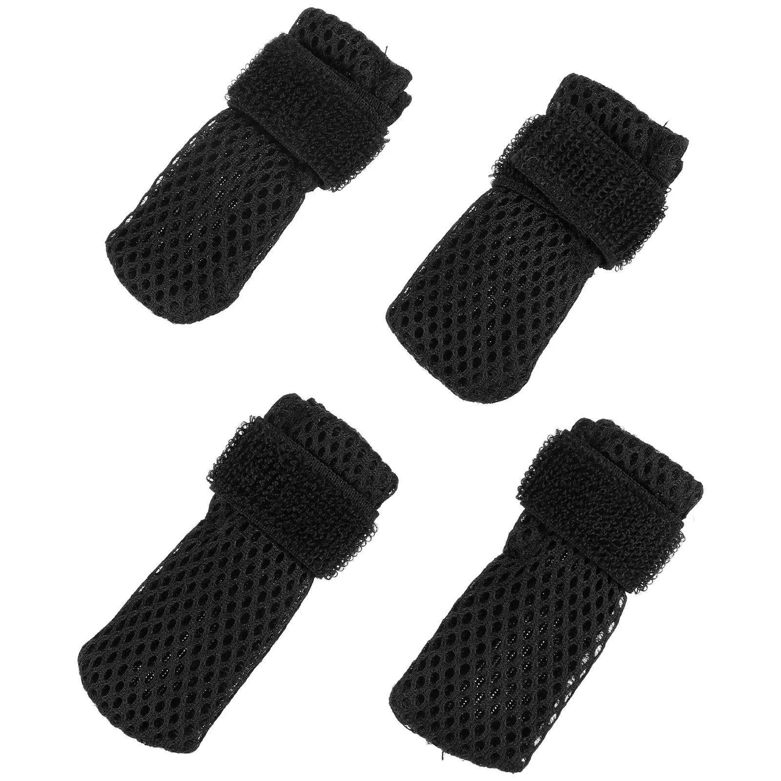 4-Piece Adjustable Cat Paw Protective Booties — Anti-Scratch Claw Caps for Feeding, Medicine & Grooming