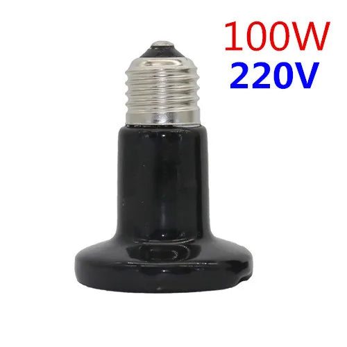 1 Pcs Reptile Pet No Light Far Infrared Ceramic Heating Lamp E27 Small Mini Heat Lamp 25W 50W 75W 100W