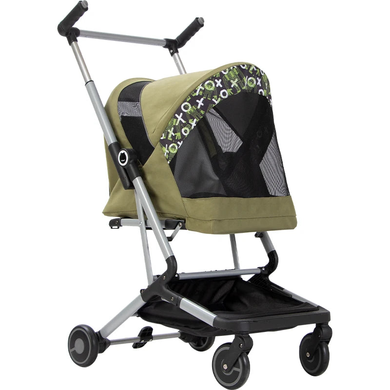 Lightweight Foldable Pet Stroller for Cats & Dogs (Ultra-Light, Large Capacity, Dual-Pet Friendly)