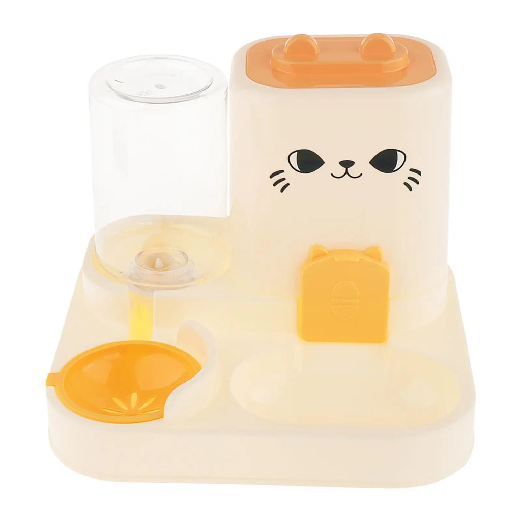 2 in 1 Automatic Pet Feeder Cat Feeding Bowl Travel Supplies Detachable Multifunction Food Container Cats Feeder for Bunny