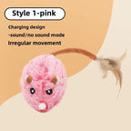 Realistic Plush Mouse Cat Toy with Wagging Tail — Interactive Running Mice for Indoor Play
