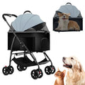 3 in 1 Dog Strollers 4 Wheels Folding Pet Stroller with Detachable Carrier Multifunction Portable Dogs Travel Carriers for Medi