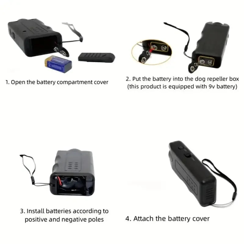 Portable 3-in-1 Ultrasonic Dog Deterrent