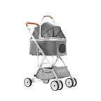 Luxury Pet Stroller Suitable for Travel Washable Pet Stroller Cat and Dog Stroller Lightweight and Foldable Pet Cart MAXFOR 25KG