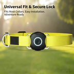 IPX7 Waterproof AirTag Collar Holder for Dogs & Cats - Stainless Steel & Plastic Anti-Loss Tracker Case