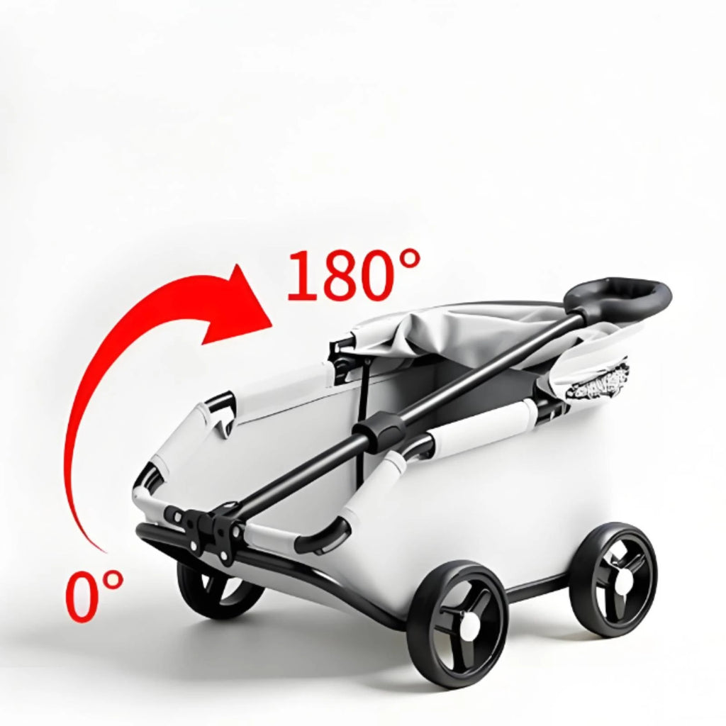 Foldable Pet Stroller Canopy Lightweight Pet Stroller Rolling Carrier Body Transport Easy Fold