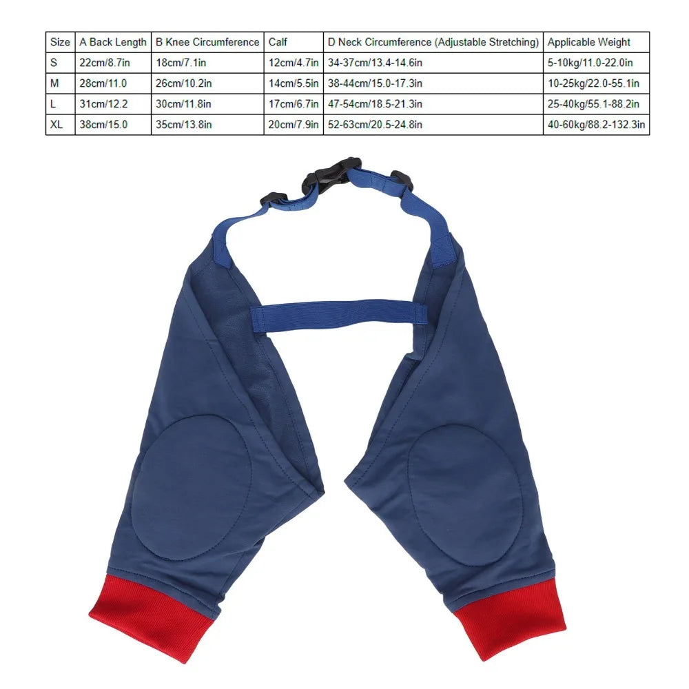 Adjustable Dog Elbow Protector Breathable Blue Red Dog Elbow Support Elastic Cuff Soft Fabric Dog Elbow Brace Injury Prevention