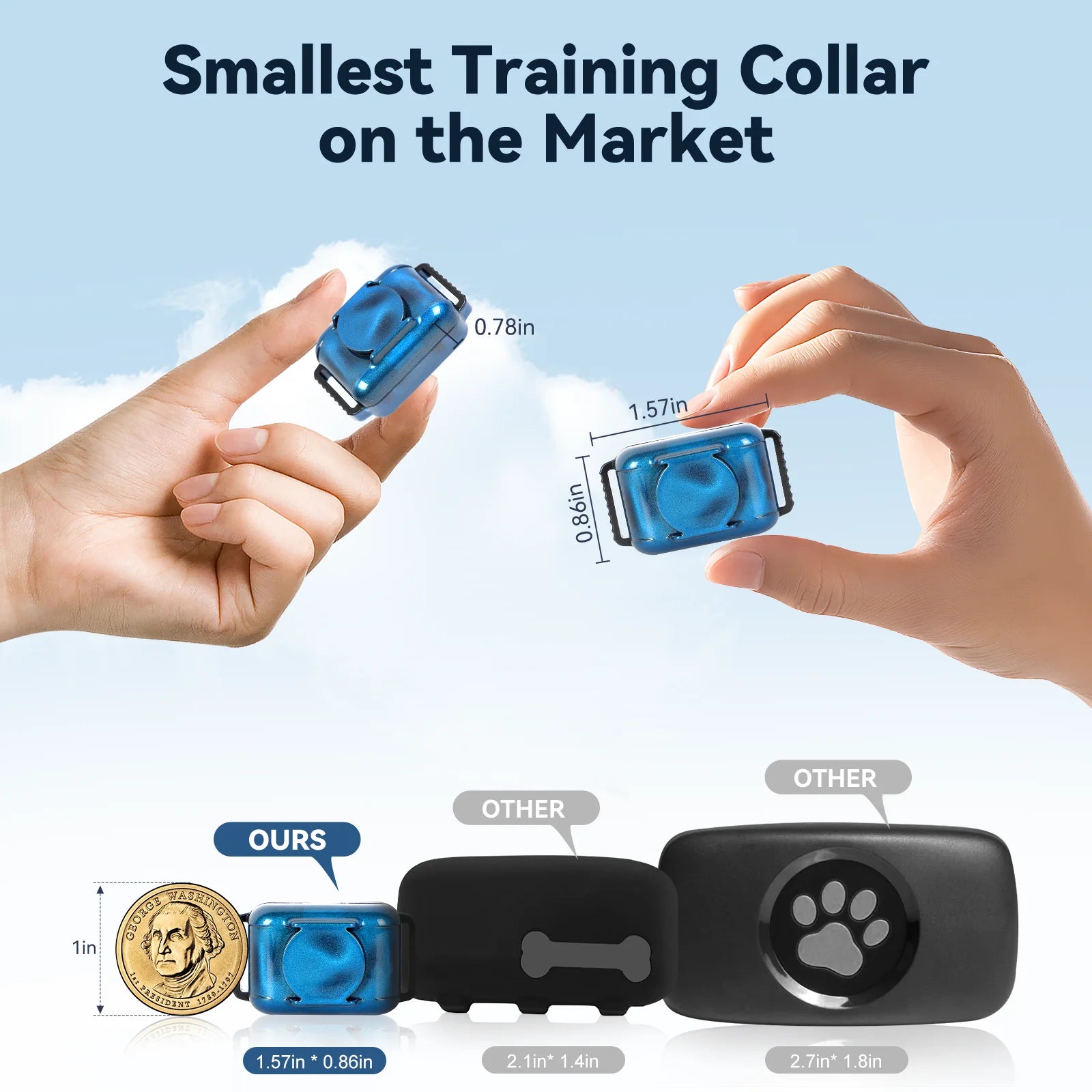 Lightweight Cat Training Collar with Remote — Waterproof Shock Collar for Small to Large Cats 5–15lbs+
