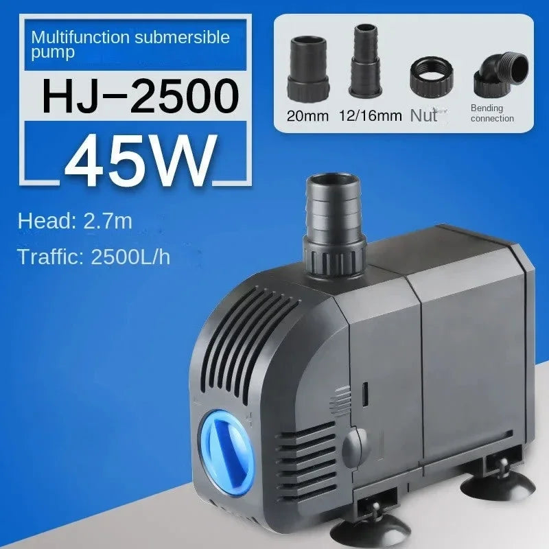 Ultra-Quiet HJ Series Submersible Fountain Pump (500–3000L/H, Multi-Use, Adjustable Flow)