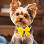 Waffle-Knit Bow Pet Collar