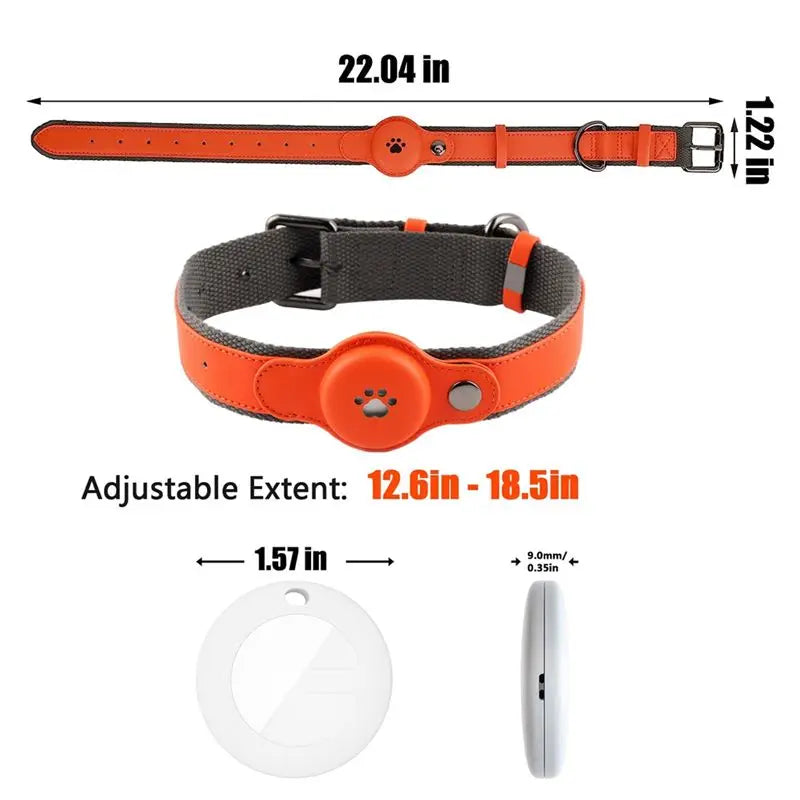 A56X IP67 Waterproof Apple Find My Dog Tracker Collar - Silver