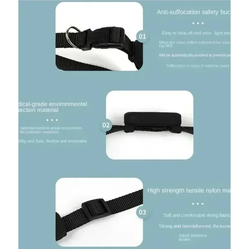 MFi Certified Smart Anti-Loss Pet Locator Collar - Silicone Tracker for Cats, Elderly & Children