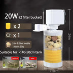 Silent 220V Submersible Aquarium Filter (Turtle & Fish Tank, Bio Sponge, Wave Maker)