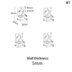 Acrylic Fish Tank Glass Clips (4pcs, 5.5–15mm Wall Thickness, Aquarium Lid Support Clamps)