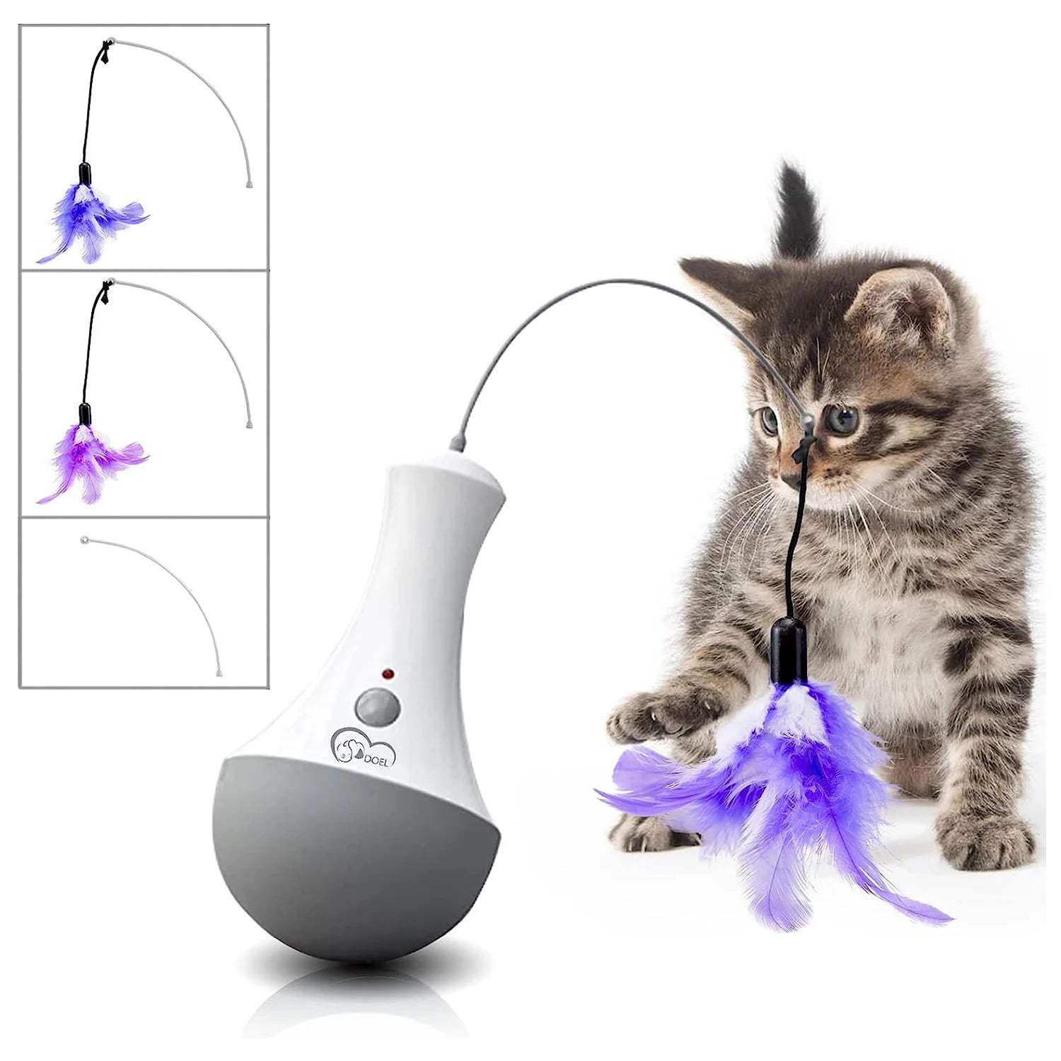 Automatic Rotating Feather Cat Teaser Toy