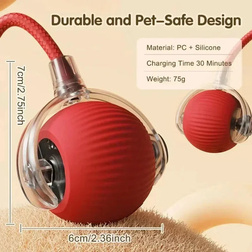 Automatic Rolling Ball Cat Toy with Tail