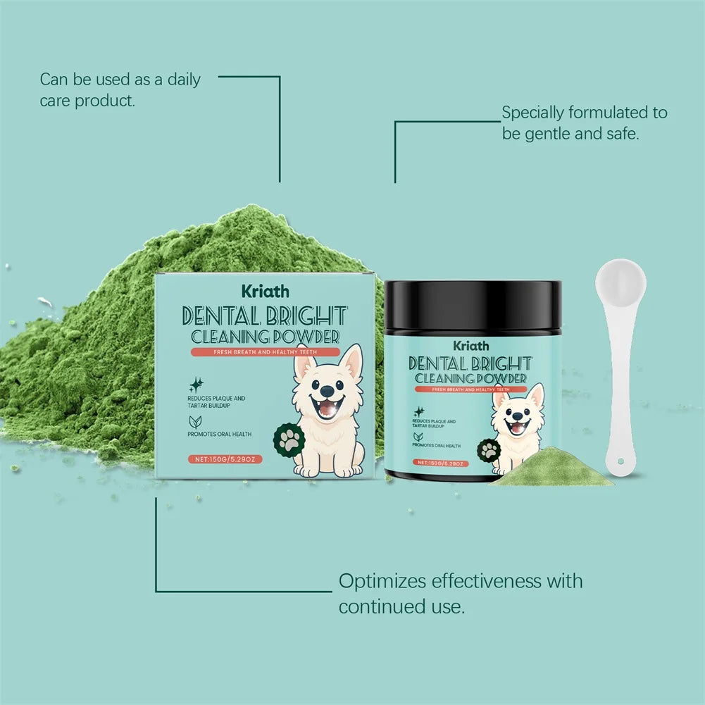 Dog Dentals Care Powder Plaque And Tartar Pet Tooth Whitening Powder Freshens Dog Breath Instantly Post-Meal Teeth Cleaning
﻿