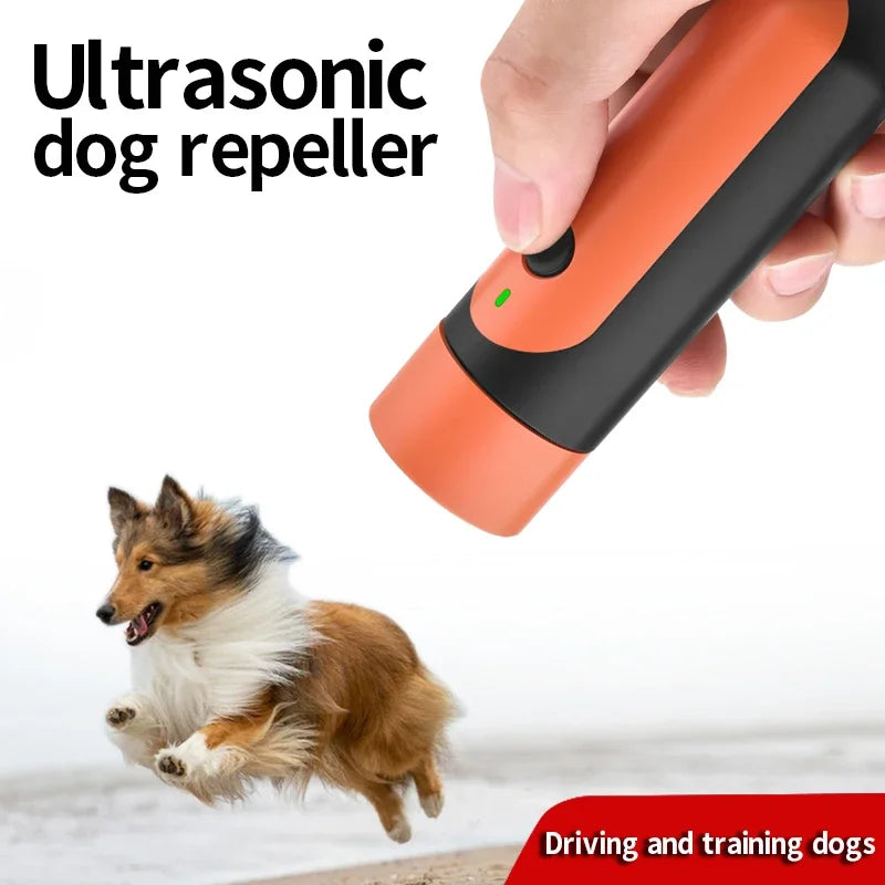 Mini High-Power Ultrasonic Dog Repeller & Anti-Bark Training Device - Long-Distance Outdoor Self-Defense Tool