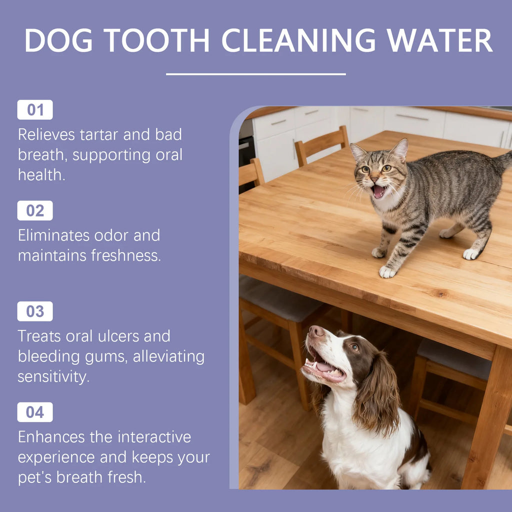 Yegbong Pet Tooth Cleaning Water Lasting Brigtening Deep Clean Bad Breath Prevent Dental Keep Deodorant Pet Oral Cleanse Liquids